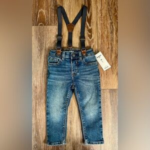Osh Kosh B’Gosh Suspender Denim Jeans Size 18 Months